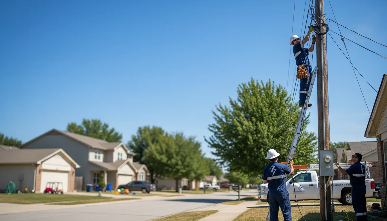 Residential electrician providing installation services in Elgin, ND